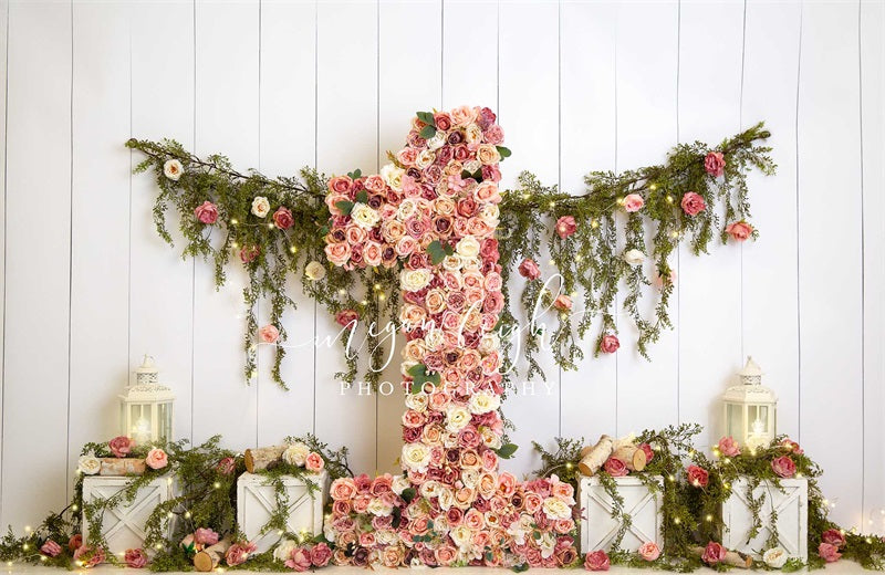 Kate Jardin floral Anniversaire Toile de fond conçue par Megan Leigh