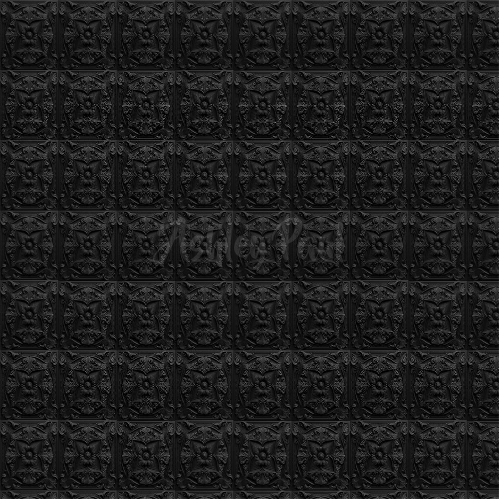 Kate Noir Boudoir Carrelage mural Toile de fond conçu par Ashley Paul - Kate Backdrop FR