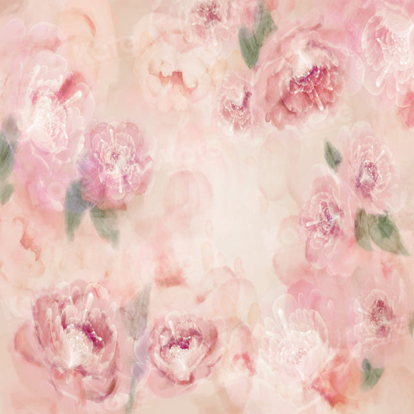 Kate Fleurs Roses Peintemps Toile de fond conçue par GQ - Kate Backdrop FR