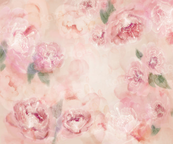 Kate Fleurs Roses Peintemps Toile de fond conçue par GQ - Kate Backdrop FR