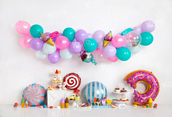Kate Cake smash Ballons Anniversaire Toile de fond conçu par Emetselch - Kate Backdrop FR