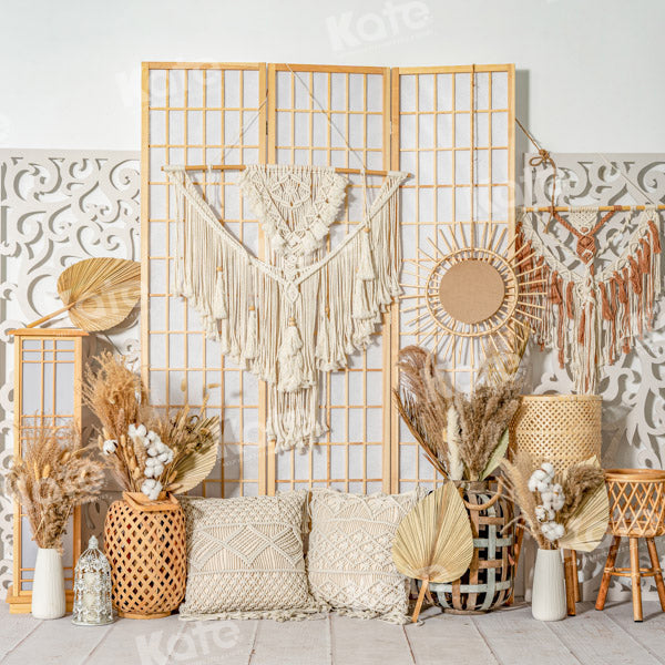 Kate Bohème Fleur Porte Mur macramé Toile de fond conçu par Emetselch - Kate Backdrop FR