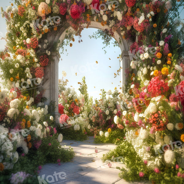 Kate Mariage Arche de fleurs Toile de fond Conçu par Chain Photographie