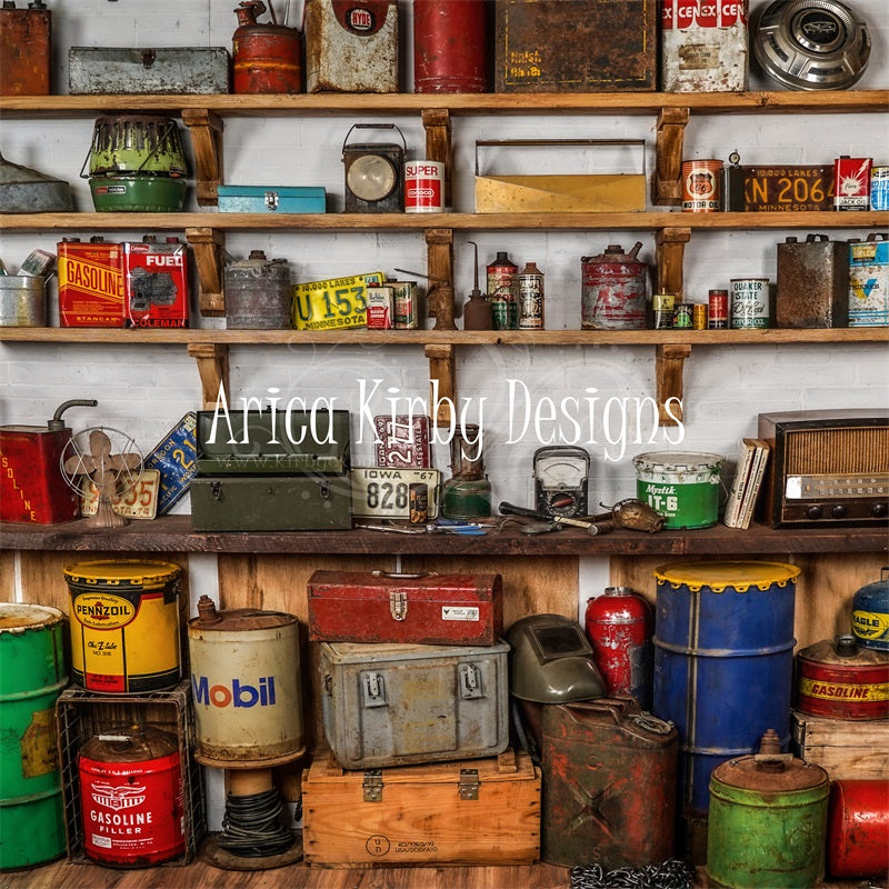 Kate Mur de garage Toile de fond conçue par Arica Kirby - Kate Backdrop FR