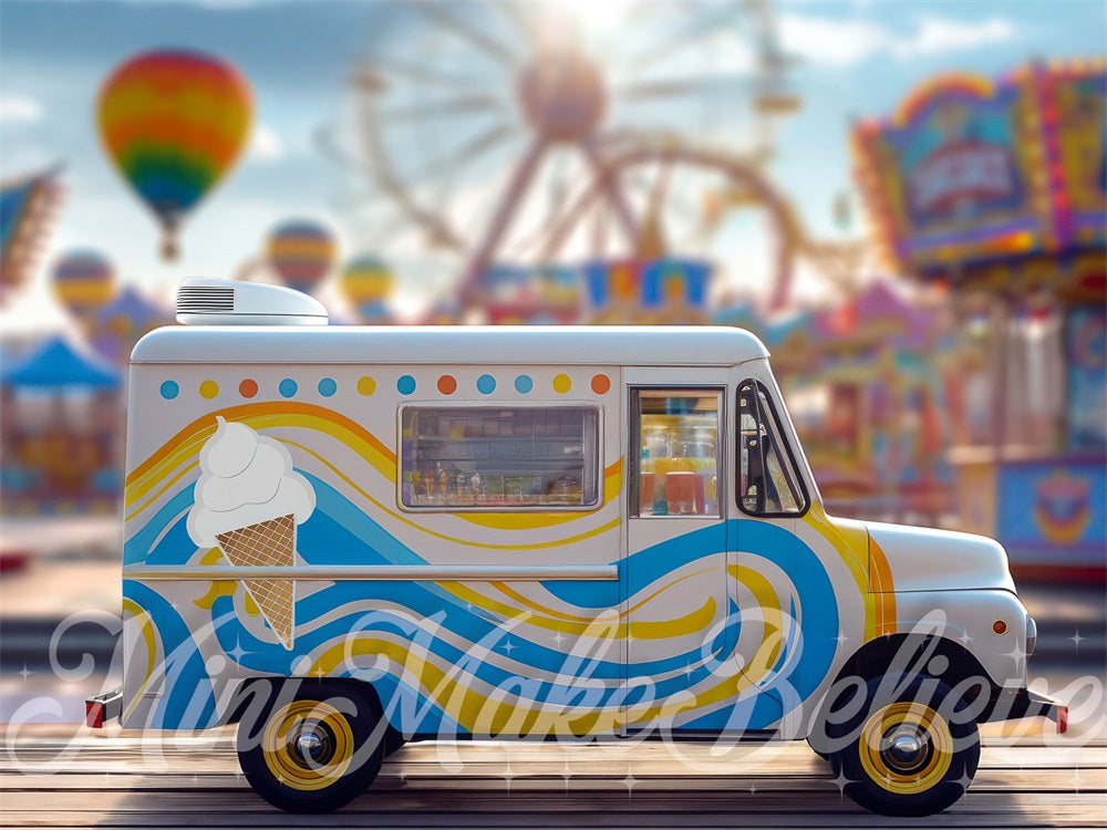 Kate Camion de Crème glacée Parc d'attractions Toile de fond conçue par Mini MakeBelieve