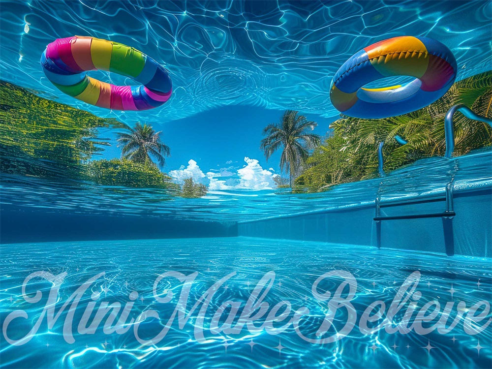 Kate Piscine Sous l'eau Bleu Toile de fond conçue par Mini MakeBelieve