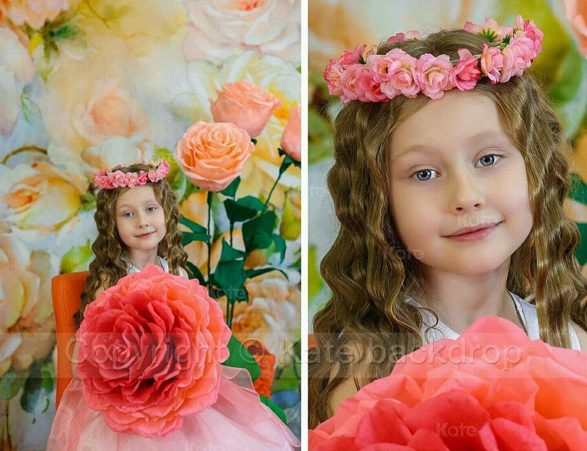 Katebackdrop:Kate Yellow Florals Background Photography Monther's Day Backdrop