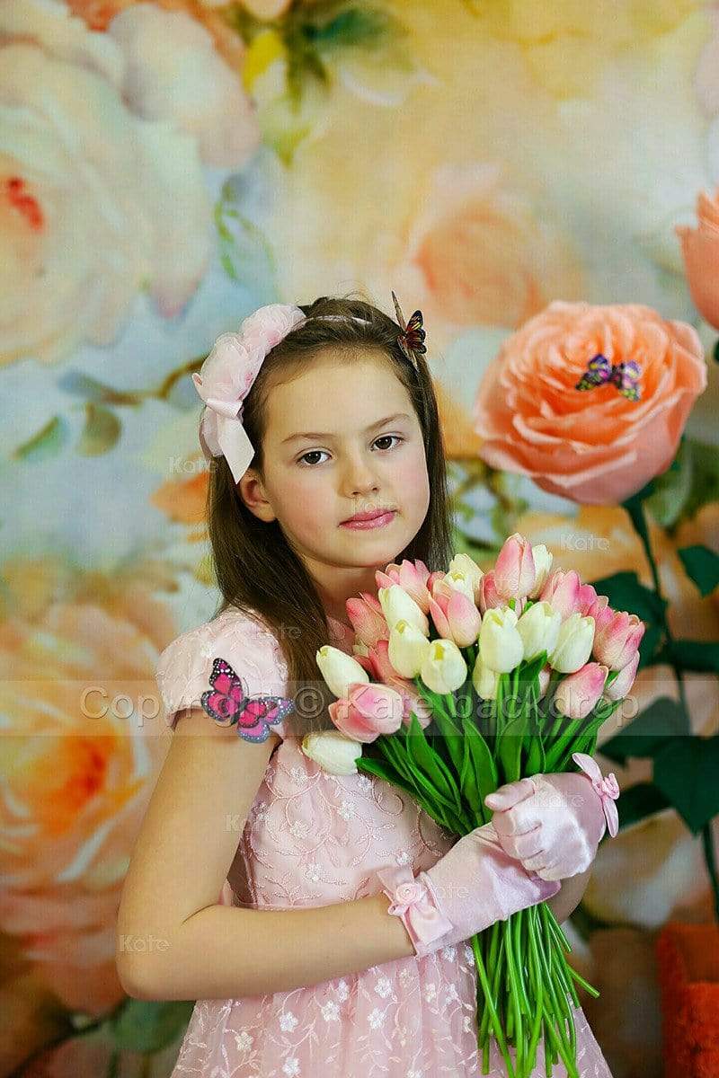 Katebackdrop:Kate Yellow Florals Background Photography Monther's Day Backdrop