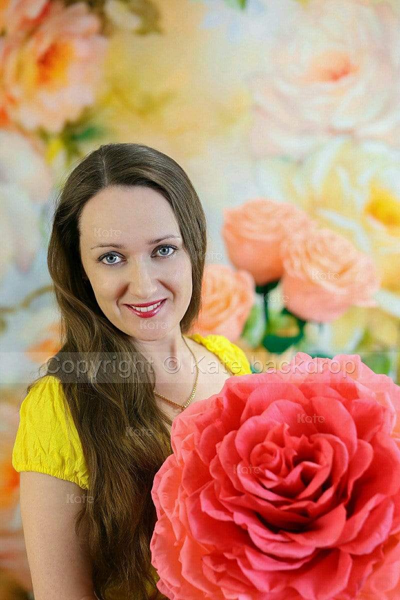 Katebackdrop:Kate Yellow Florals Background Photography Monther's Day Backdrop