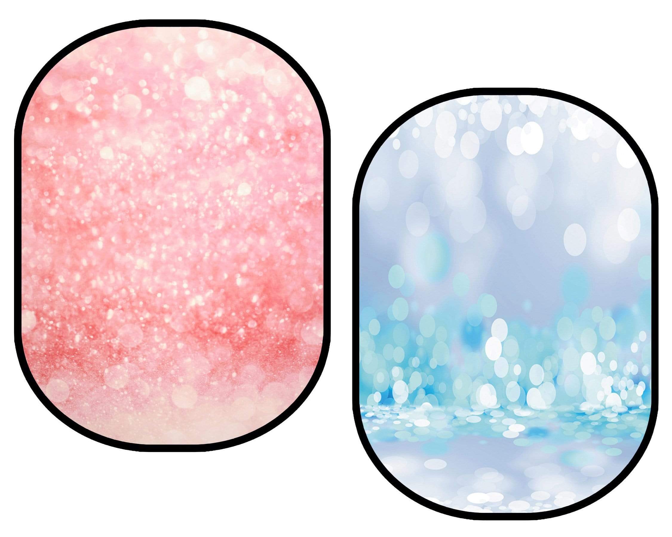 Katebackdrop£ºKate Pink Sequins Bokeh/ Blue Sequins Bokeh Collapsible Backdrop Photography 5X6.5ft(1.5x2m)