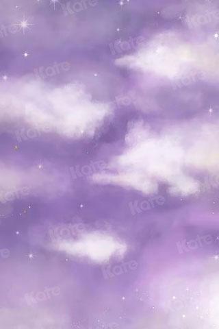 Kate Enfants Violet Nuages Ciel Rêve Toile de fond pour la photographie - Kate Backdrop FR