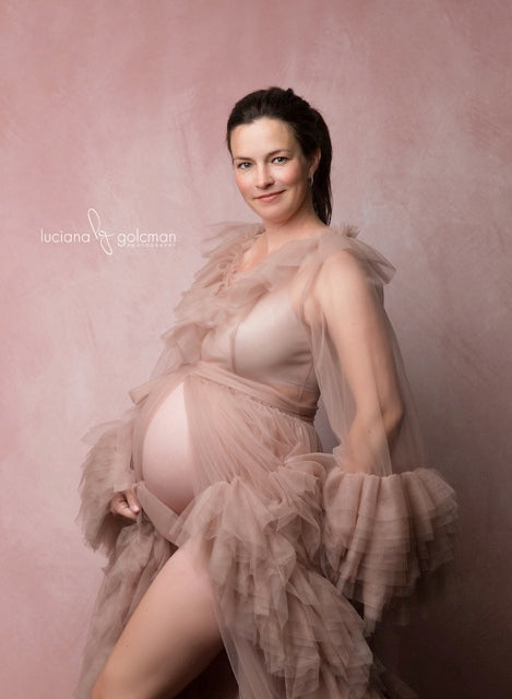 Kate Double-face Abstrait Rose/Gris clair Beaux-arts Photographie Toile de fond Pliable 5x6.5pi(1.5x2m) - Kate Backdrop FR