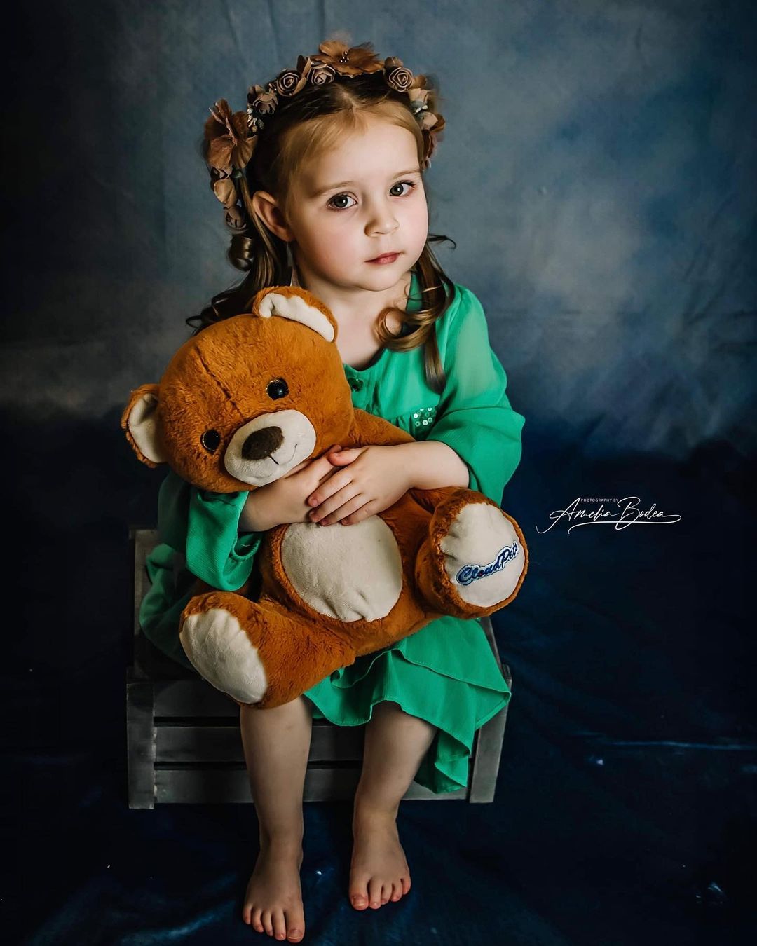 Kate Texture Bleu Abstrait Portrait Toile de fond pour la photographie - Kate Backdrop FR