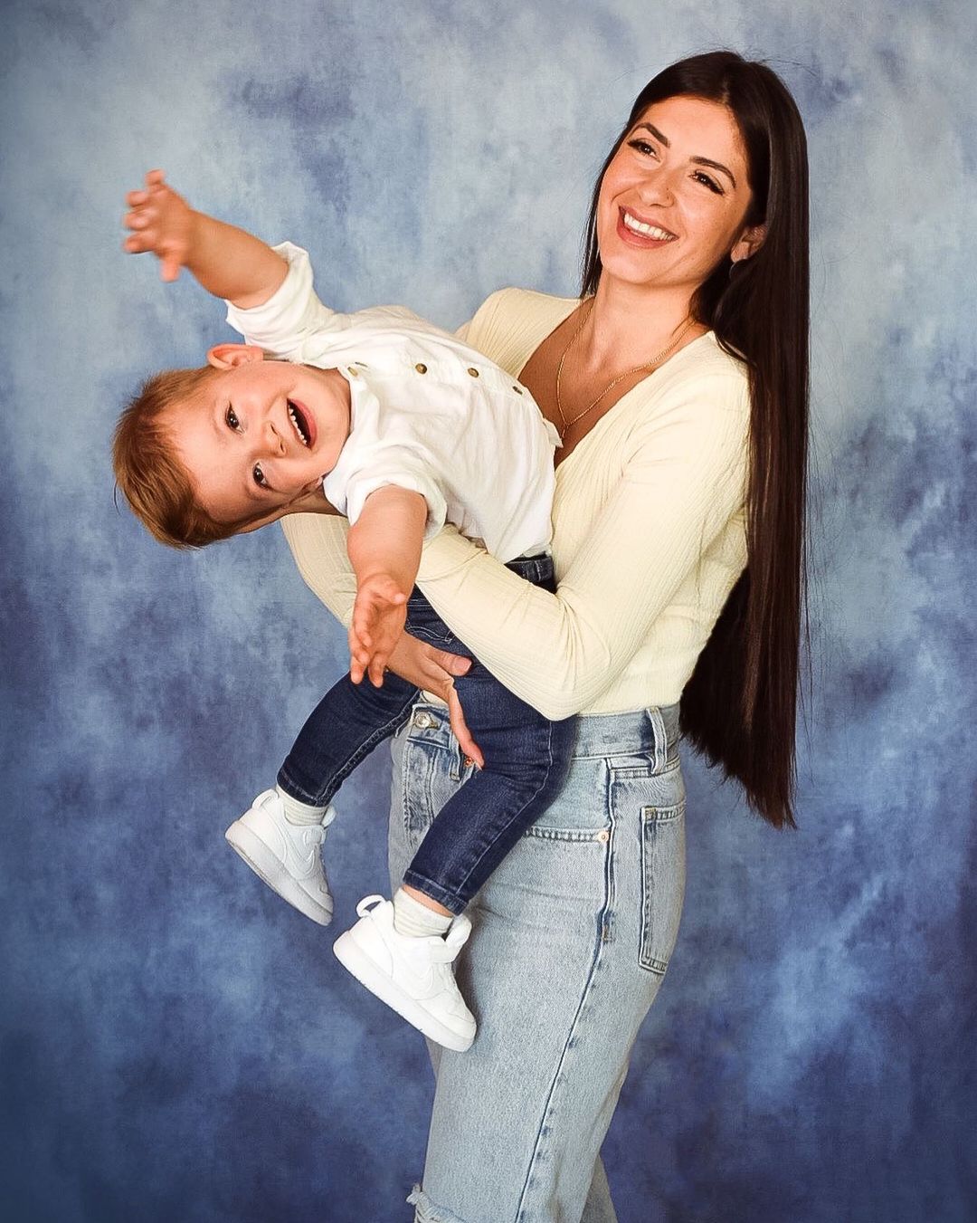 Kate Texture Bleu Abstrait Portrait Toile de fond pour la photographie - Kate Backdrop FR