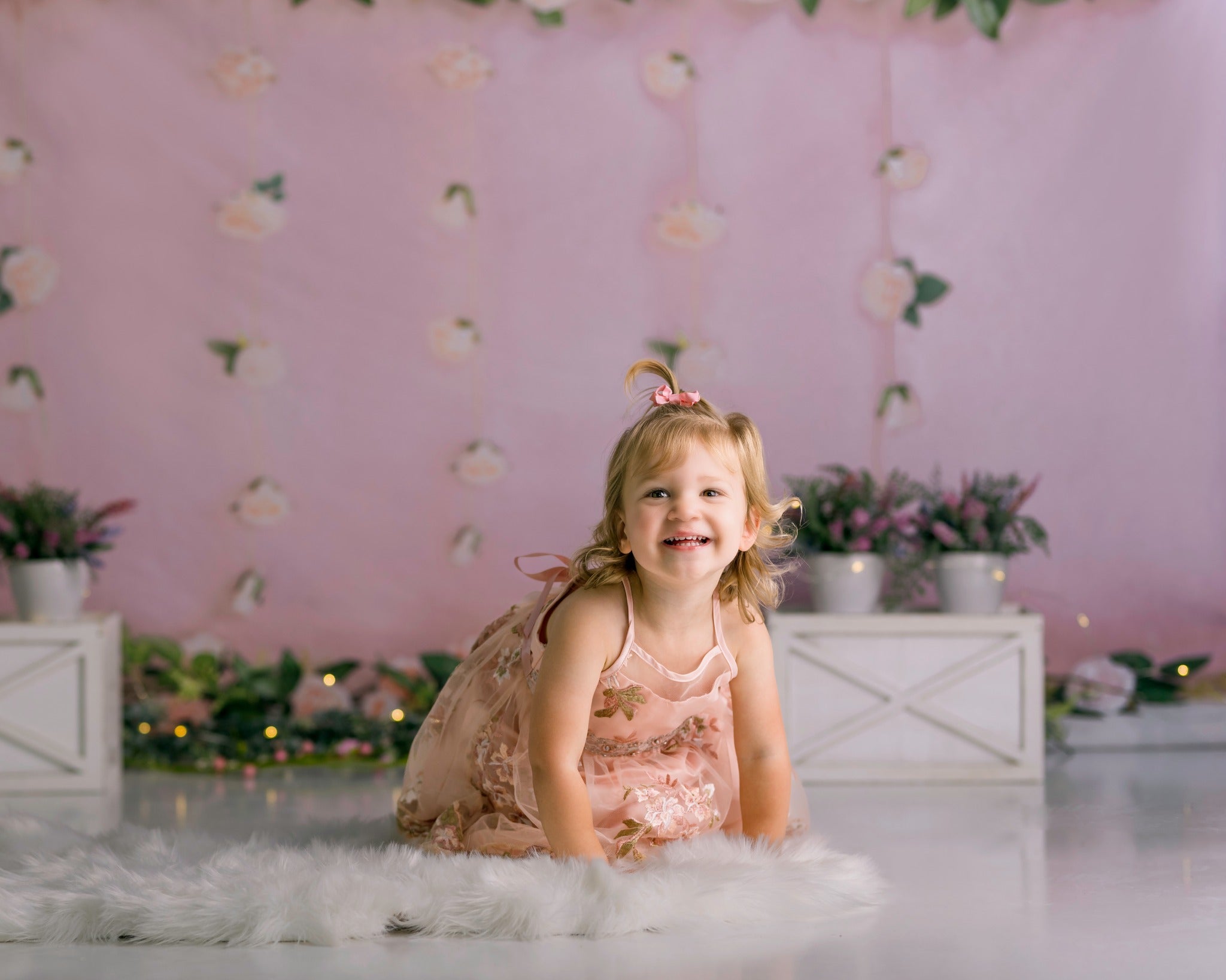 Kate Fleurs Rose Anniversaire Enfant Toile de fond conçu par Emetselch - Kate Backdrop FR