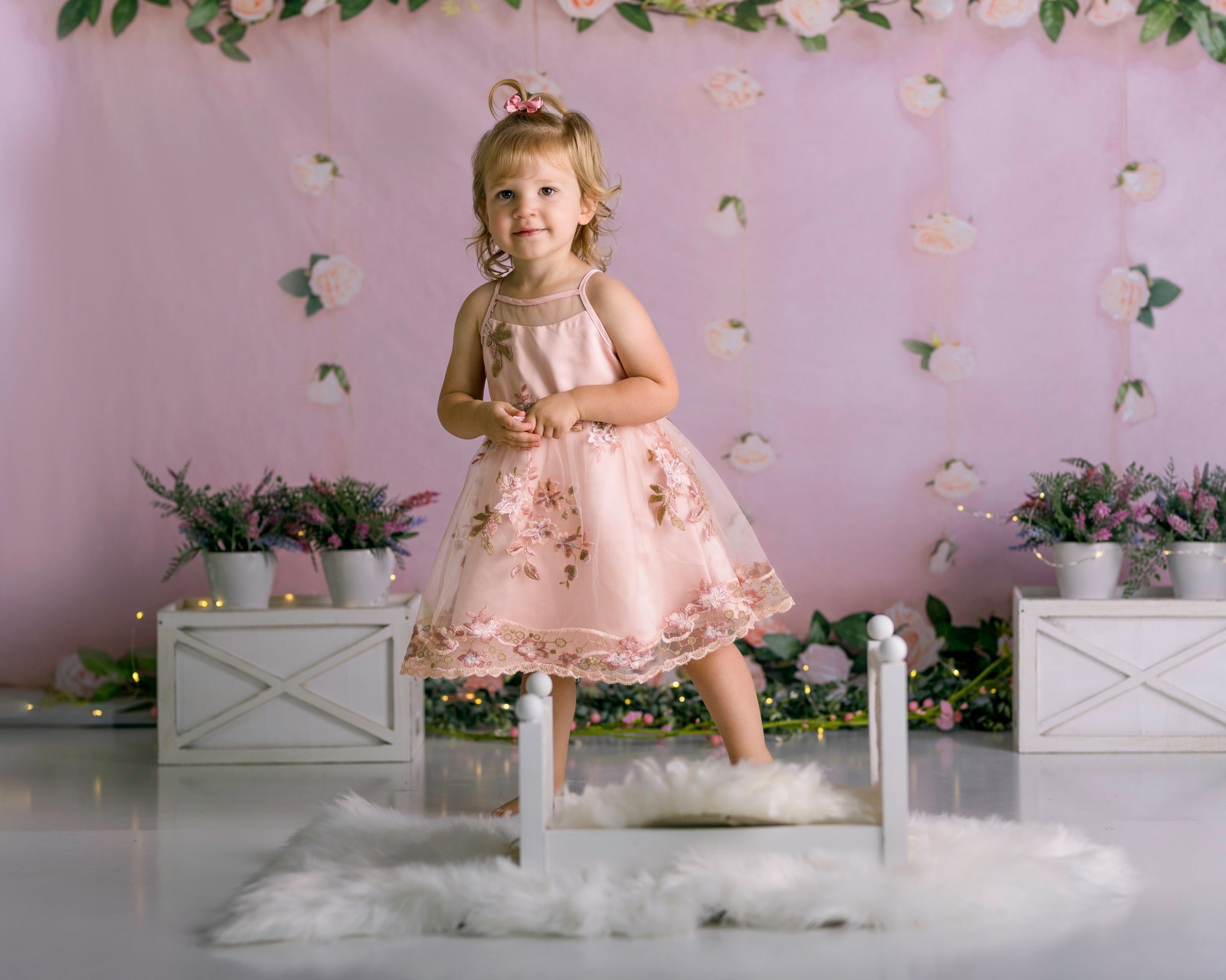 Kate Fleurs Rose Anniversaire Enfant Toile de fond conçu par Emetselch - Kate Backdrop FR