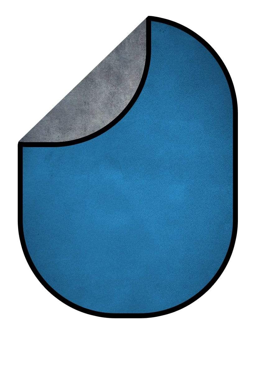 Katebackdrop£ºKate Abstract Gray Green/Abstract Royal Blue Collapsible Backdrop Photography 5X6.5ft(1.5x2m)