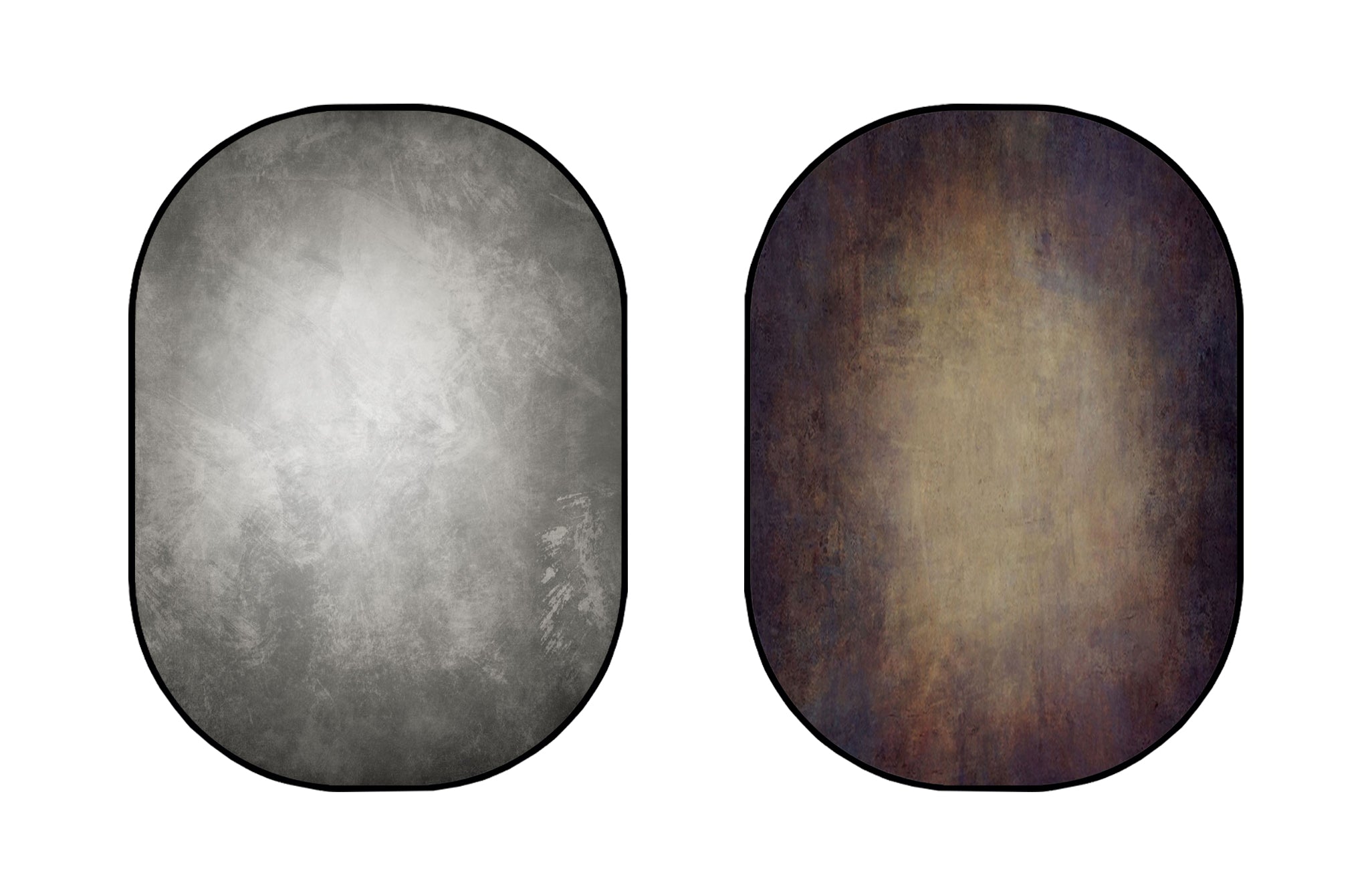 Kate Double-face Abstrait Brun foncé/Abstrait Gris argent Photographie Toile de fond Pliable 5x6.5pi(1.5x2m) - Kate Backdrop FR