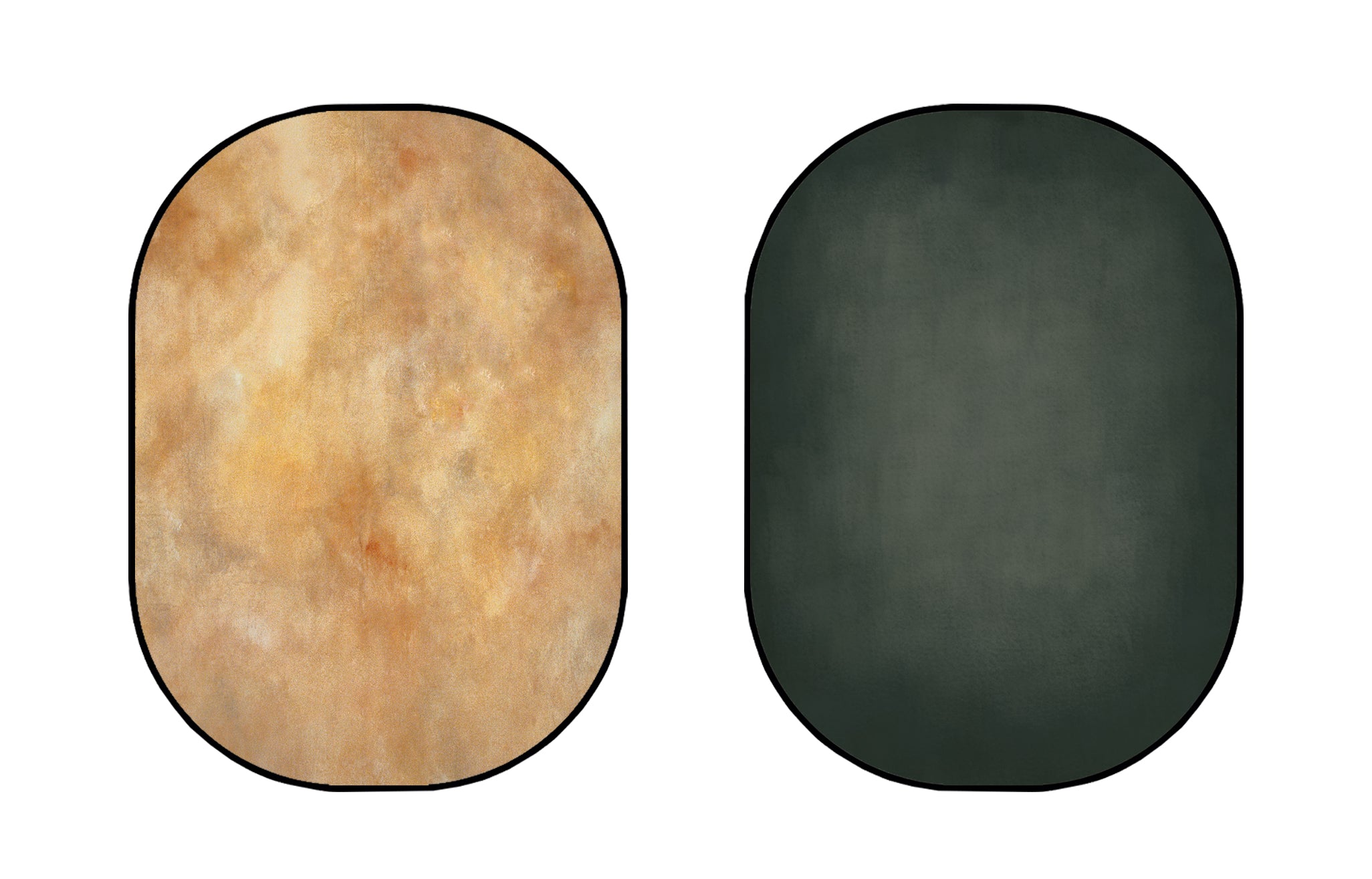 Kate Double-face Abstrait Jaune Marron/Gris-foncé Photographie Toile de fond Pliable 5x6.5pi(1.5x2m) - Kate Backdrop FR