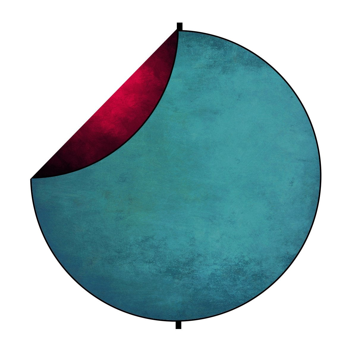 Kate Double-face Rond Abstrait Rouge/Bleu-vert Photographie Toile de fond Pliable 5x5pi(1.5x1.5m)