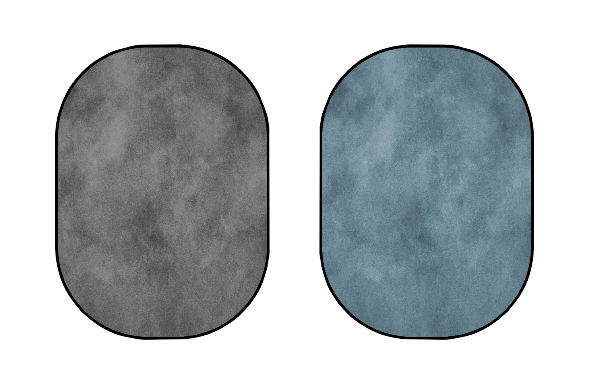 Kate Double-face Abstrait Gris-bleu/Gris Photographie Toile de fond Pliable 5x6.5pi(1.5x2m) - Kate Backdrop FR