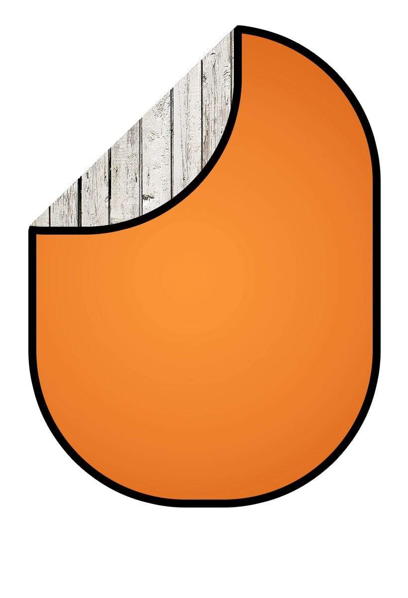 Katebackdrop£ºKate Retro White Wood / Solid Orange Color Collapsible Backdrop Photography 5X6.5ft(1.5x2m)