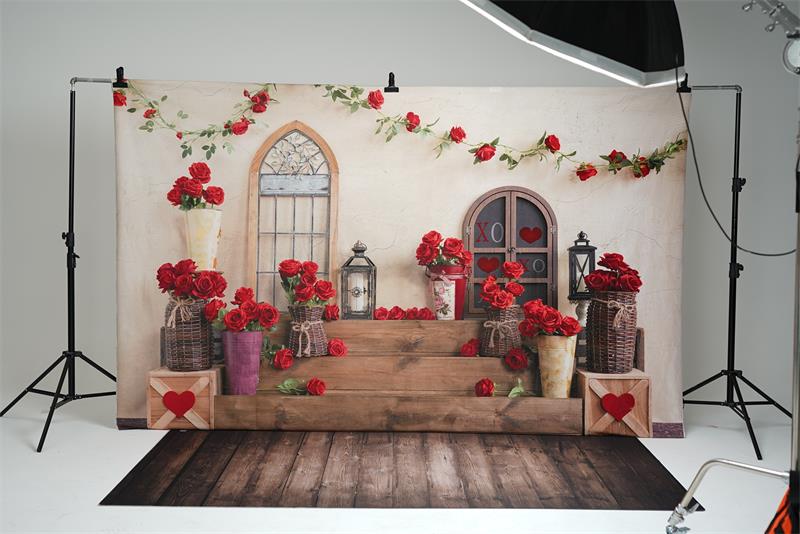 Kate Romantique La Saint-Valentin Roses Toile de fond conçue par Emetselch - Kate Backdrop FR