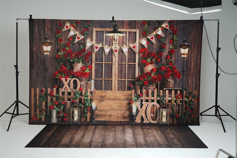 Kate Tableau Rose Manoir Saint-Valentin Toile de fond conçue par Emetselch - Kate Backdrop FR