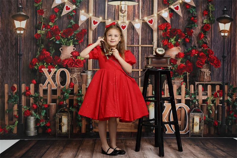 Kate Tableau Rose Manoir Saint-Valentin Toile de fond conçue par Emetselch - Kate Backdrop FR