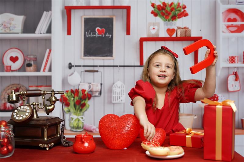 Kate Cuisine Amour Saint-Valentin Toile de fond pour la photographie - Kate Backdrop FR