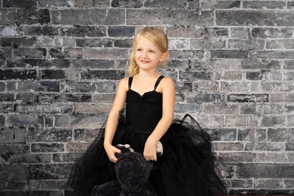 Kate Mur de briques Ton foncé Noir Portrait Toile de fond conçue par Emetselch - Kate Backdrop FR