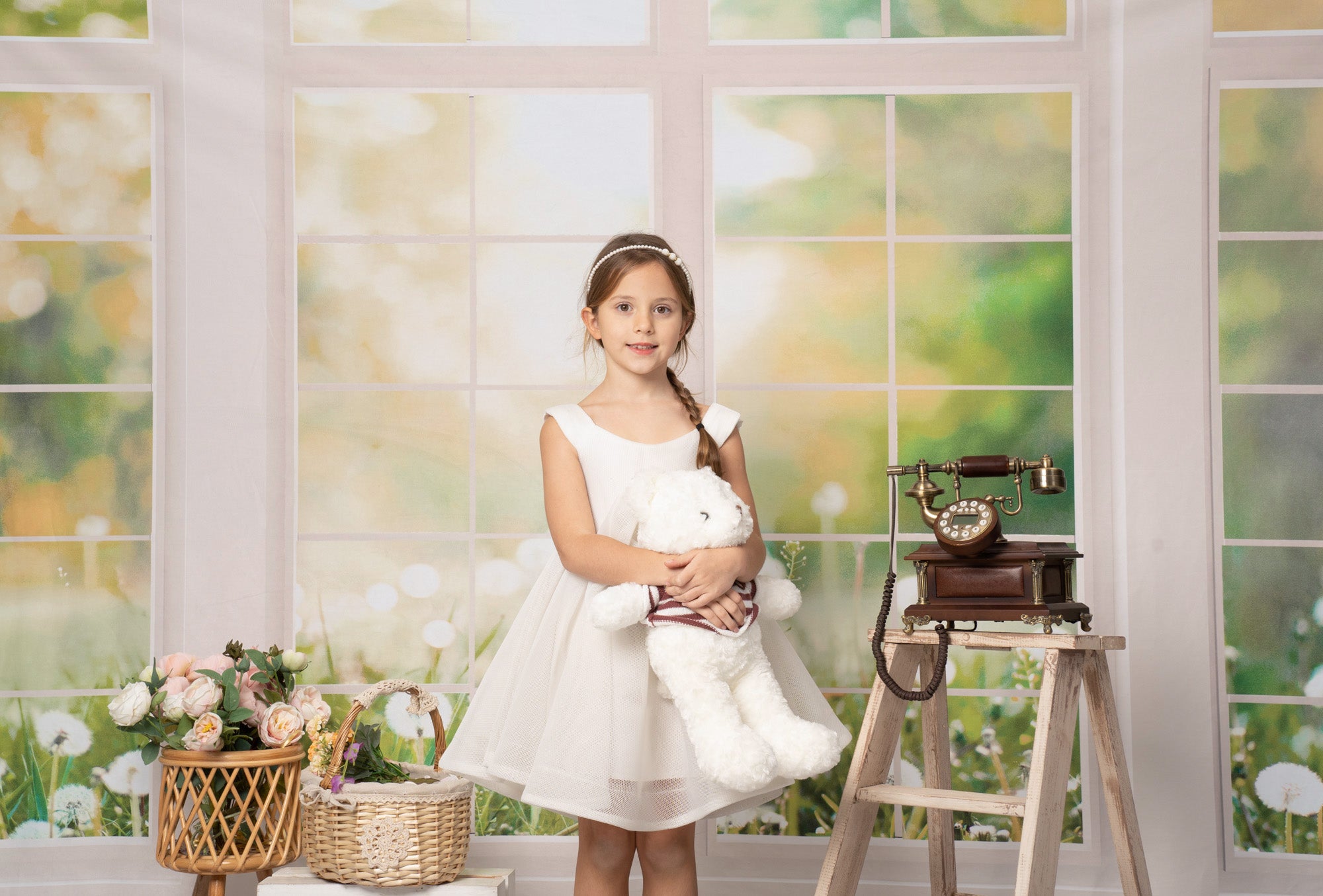 Kate Jardin Printemps Vert Fenêtre Toile de fond conçue par Emetselch - Kate Backdrop FR