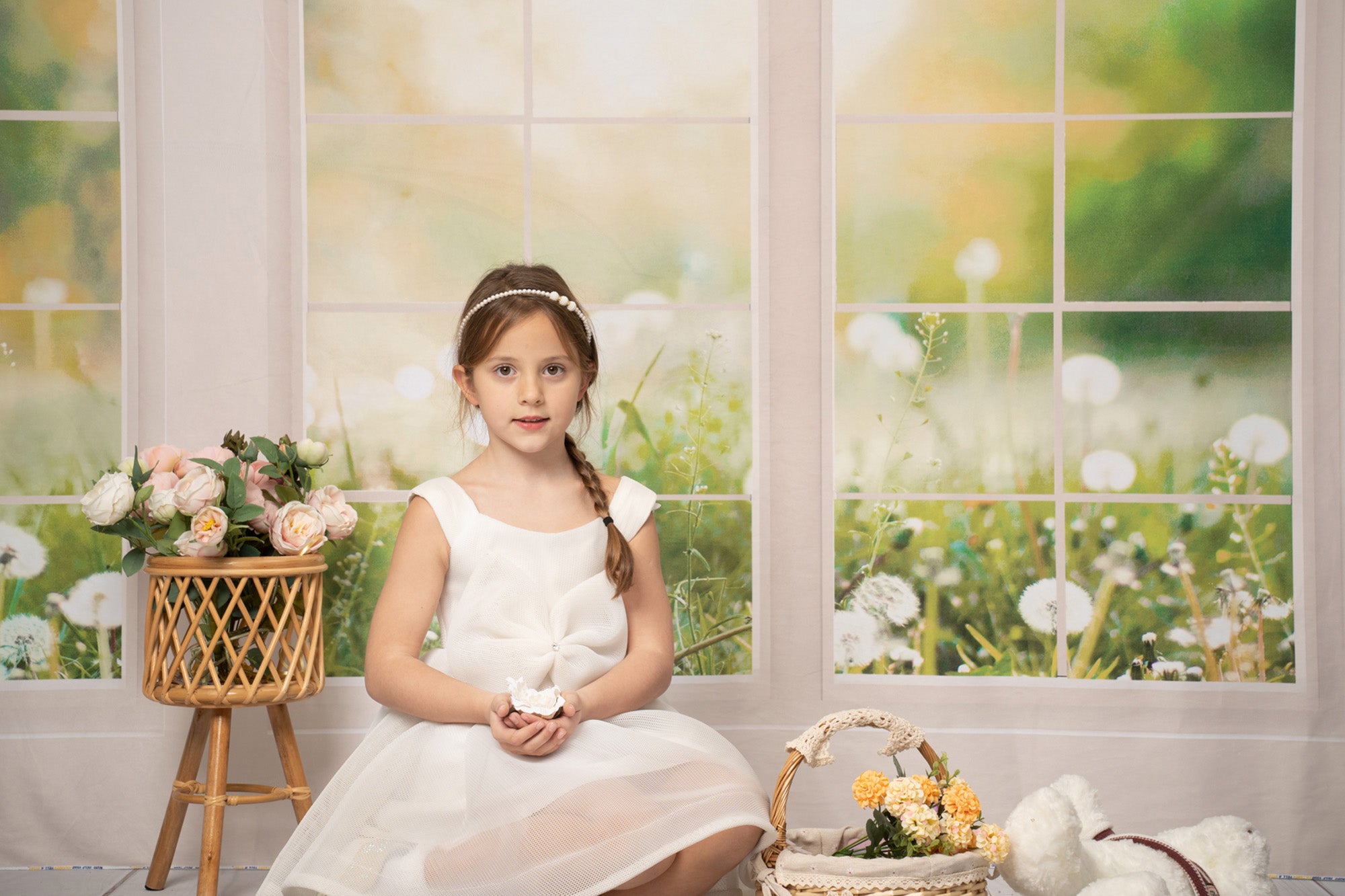 Kate Jardin Printemps Vert Fenêtre Toile de fond conçue par Emetselch - Kate Backdrop FR