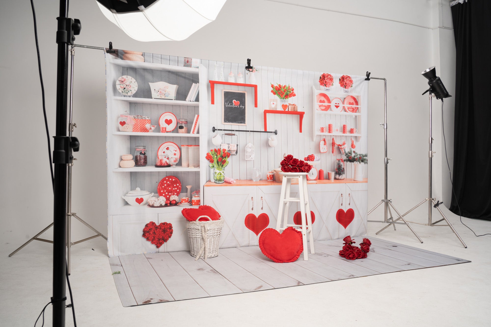 Kate Cuisine Amour Saint-Valentin Toile de fond pour la photographie - Kate Backdrop FR