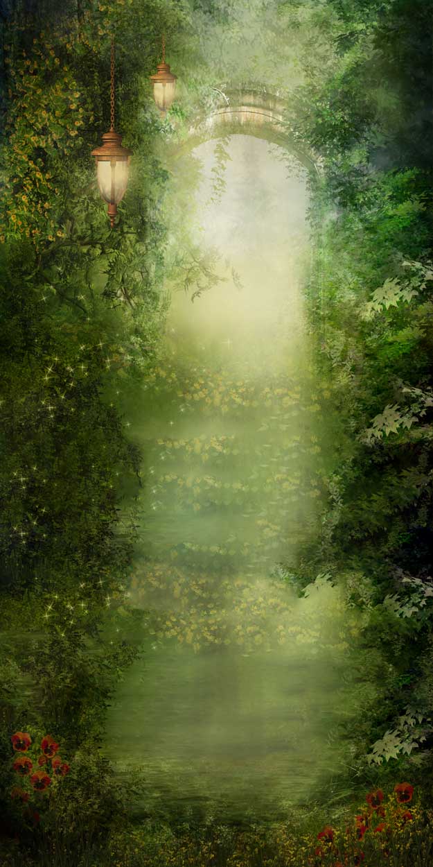 Kate Printemps Vert Onirique Conte de fées Toile de fond pour la photographie - Kate Backdrop FR