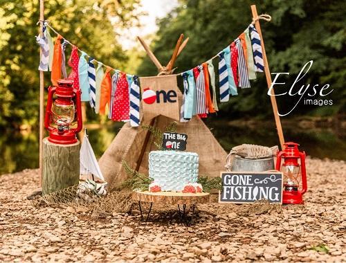 Kate Tente Camping en plein air Pêcher Toile de fond conçue par Danielle Fishbein - Kate Backdrop FR