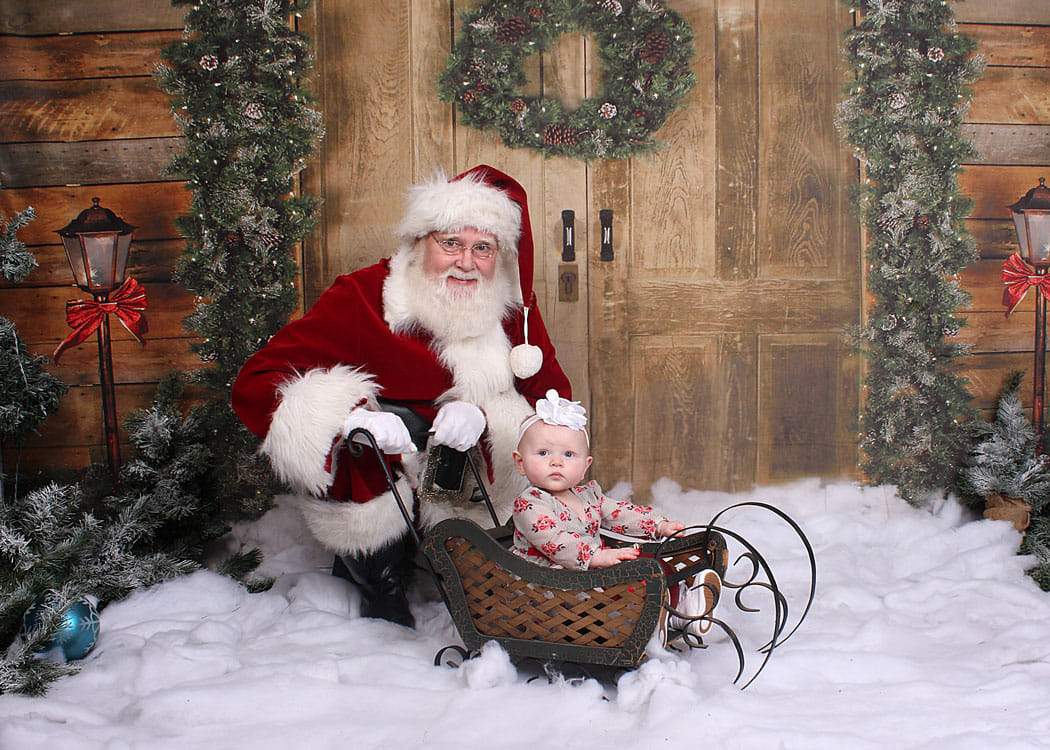 Kate Couronne de Noël Porte Vacances Toile de fond conçue par Arica Kirby - Kate Backdrop FR