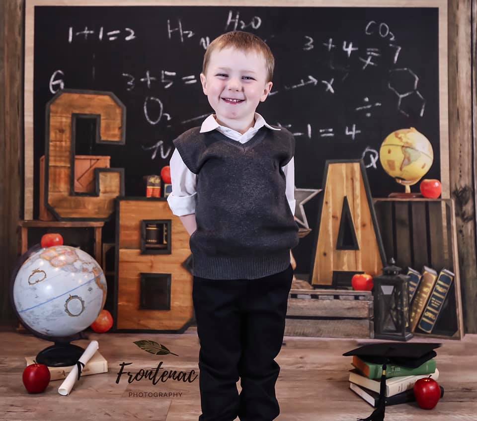 Kate Retour à l'école Tableau noir ABC Toile de fond conçu par Emetselch - Kate Backdrop FR