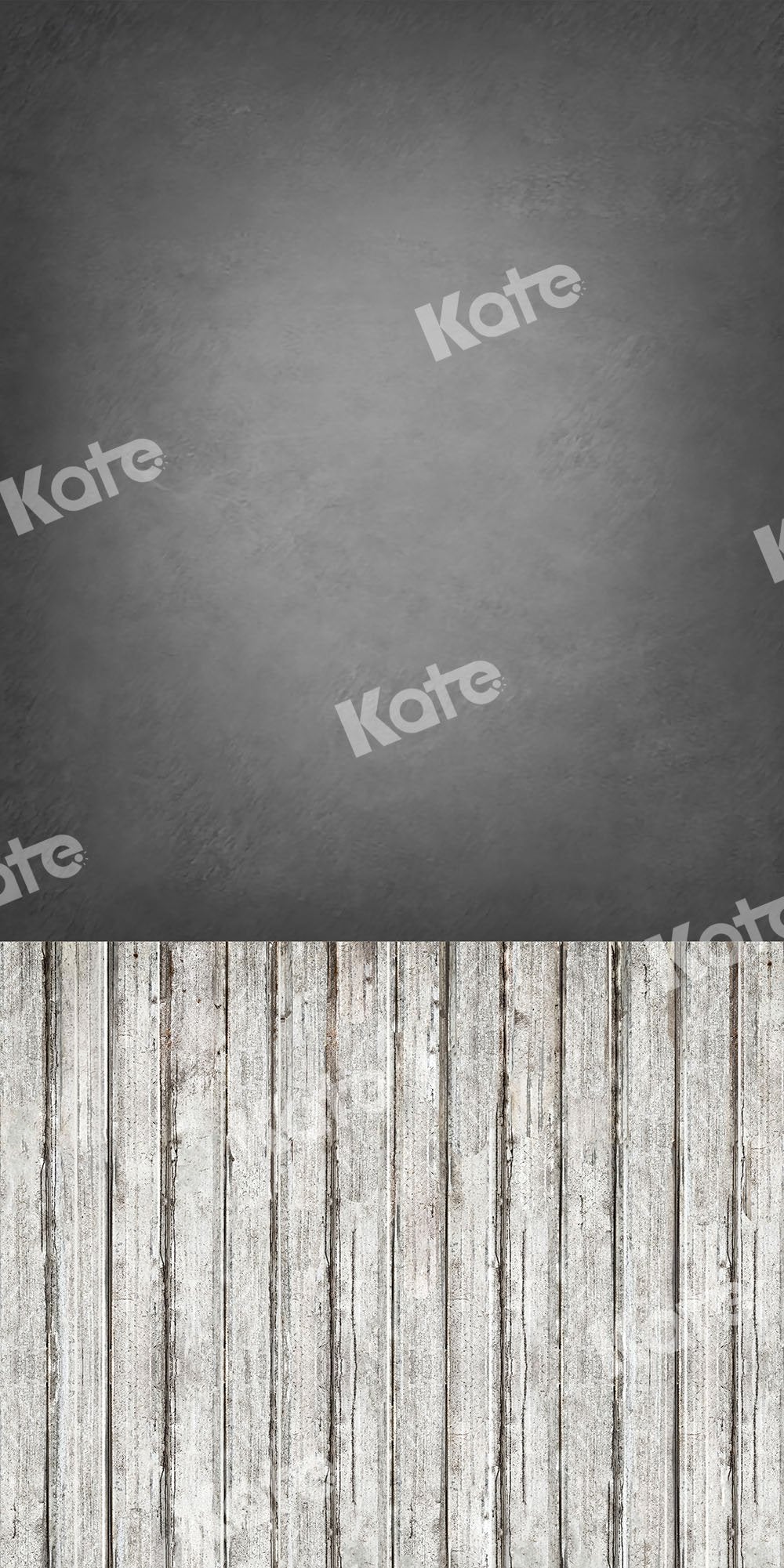 Kate Sweep Mur-à-Sol la toile de fond gris mur abstrait plancher en bois pour la photographie - Kate Backdrop FR