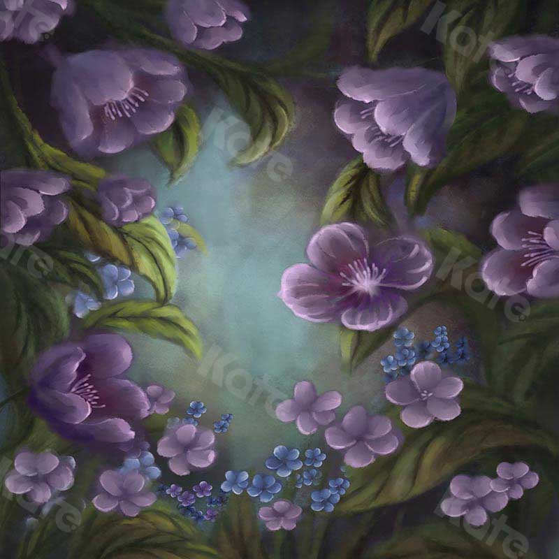 Kate toile de fond fantaisie violette de fleurs de beaux-arts Conçu par GQ - Kate Backdrop FR