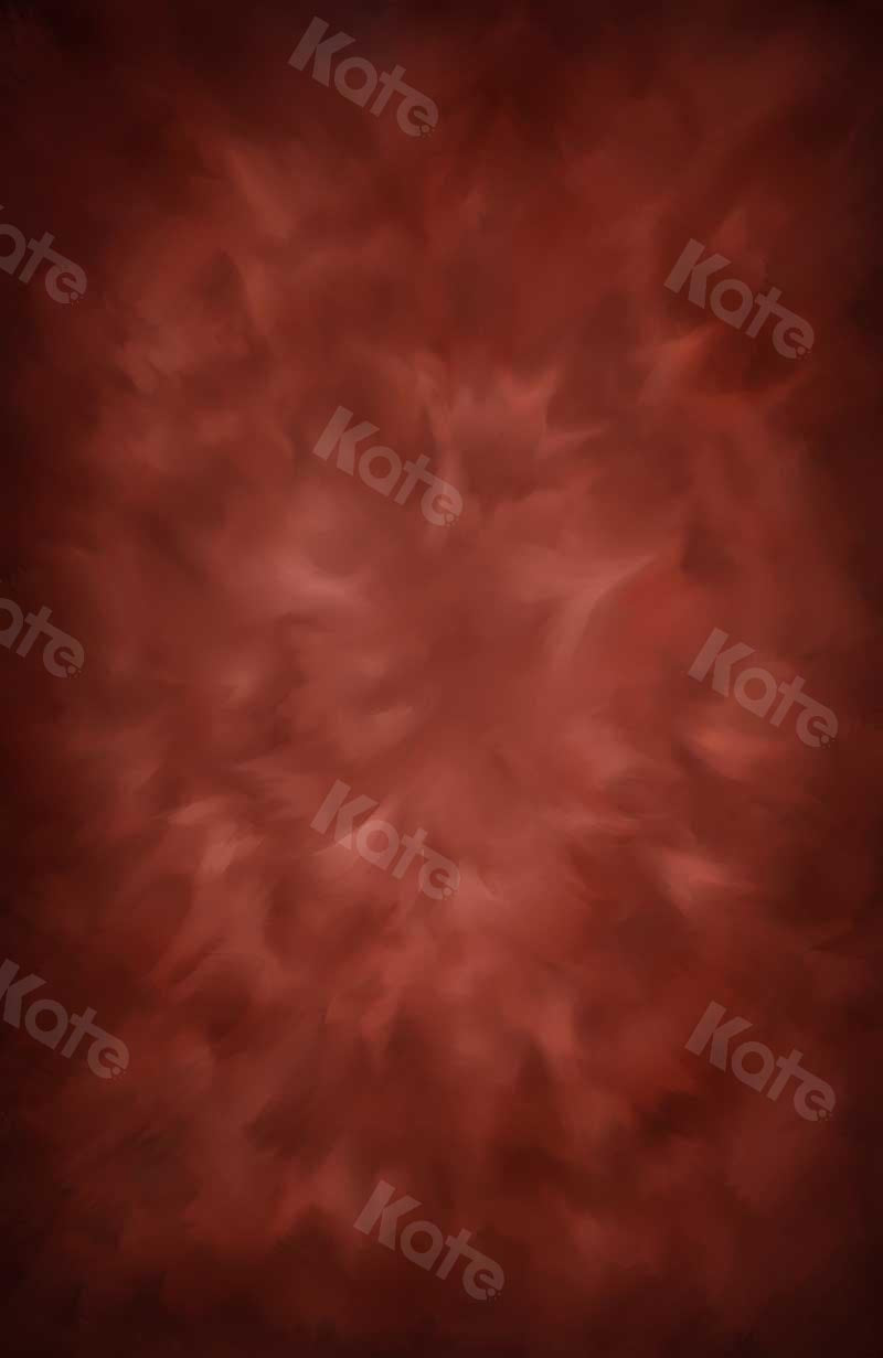 Kate Texturée Rouge Oxyde de fer Abstrait Toile de fond conçue par GQ - Kate Backdrop FR