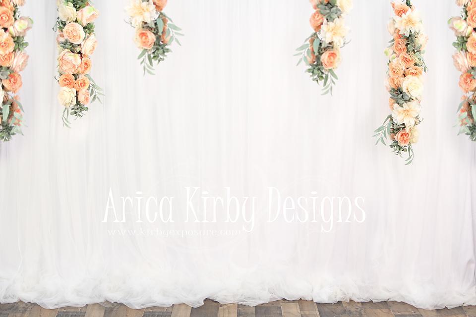 Kate Fleur de mon coeur Mariage Toile de fond conçue par Arica Kirby - Kate Backdrop FR
