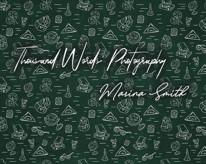 Katebackdrop£ºKate Green Board for Children School Backdrop for Photography Designed by Marina Smith