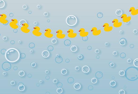 Kate Canard Douche de bébé Été Bulles Toile de fond conçue par Jerry_Sina - Kate Backdrop FR