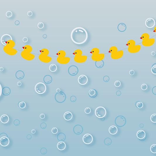 Kate Canard Douche de bébé Été Bulles Toile de fond conçue par Jerry_Sina - Kate Backdrop FR