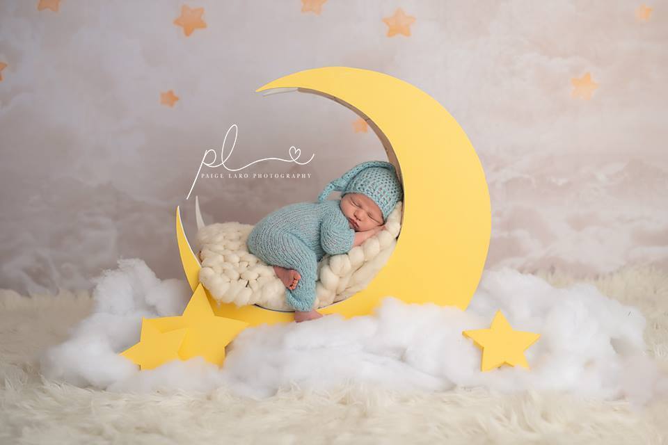 Kate Ciel Nuage Blanc Étoiles Bébé Toile de fond conçu par Jerry_Sina - Kate Backdrop FR