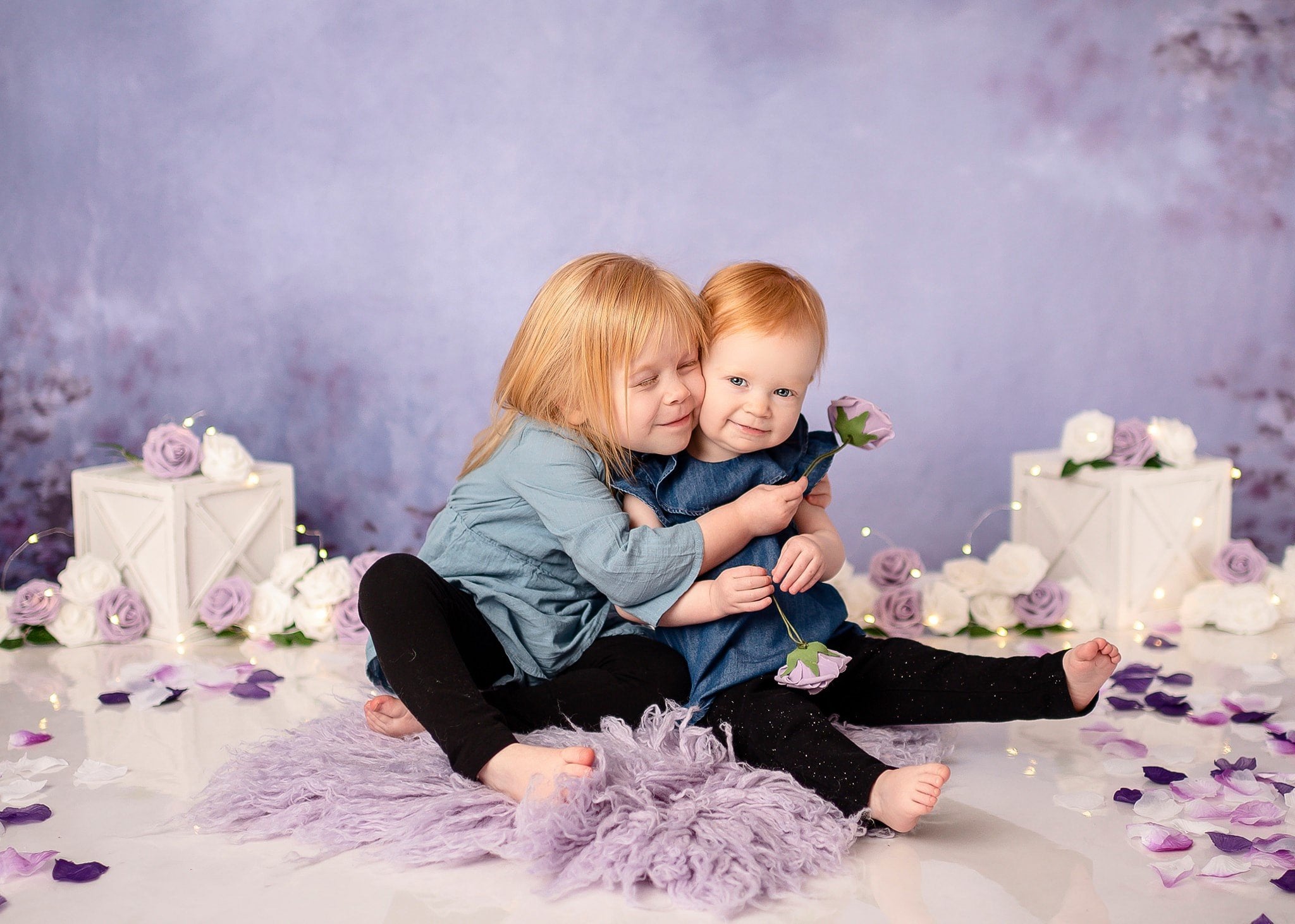 Kate Abstrait Médium Violet Fleurs Toile de fond conçue par Jerry_Sina - Kate Backdrop FR