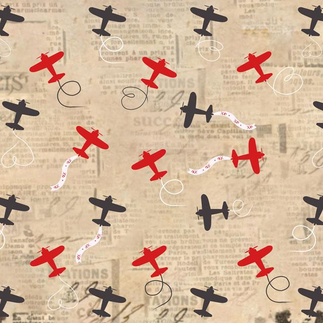 Kate Rétro Avion Enfant Jaune Toile de fond pour la photographie conçue par Jerry_Sina - Kate Backdrop FR