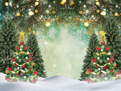 Kate Forêt Bokeh Arbre Noël Toile de fond conçue par Jerry_Sina