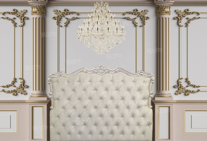 Kate Lustre Rétro Tête de lit Boudoir Blanc Toile de fond conçu par JS Photographie